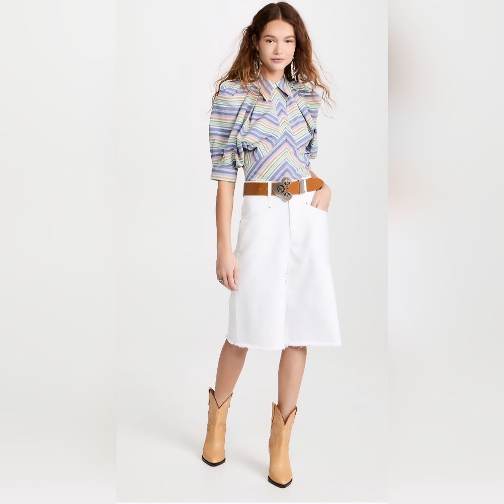 Isabel Marant Demin Wide Leg Shorts